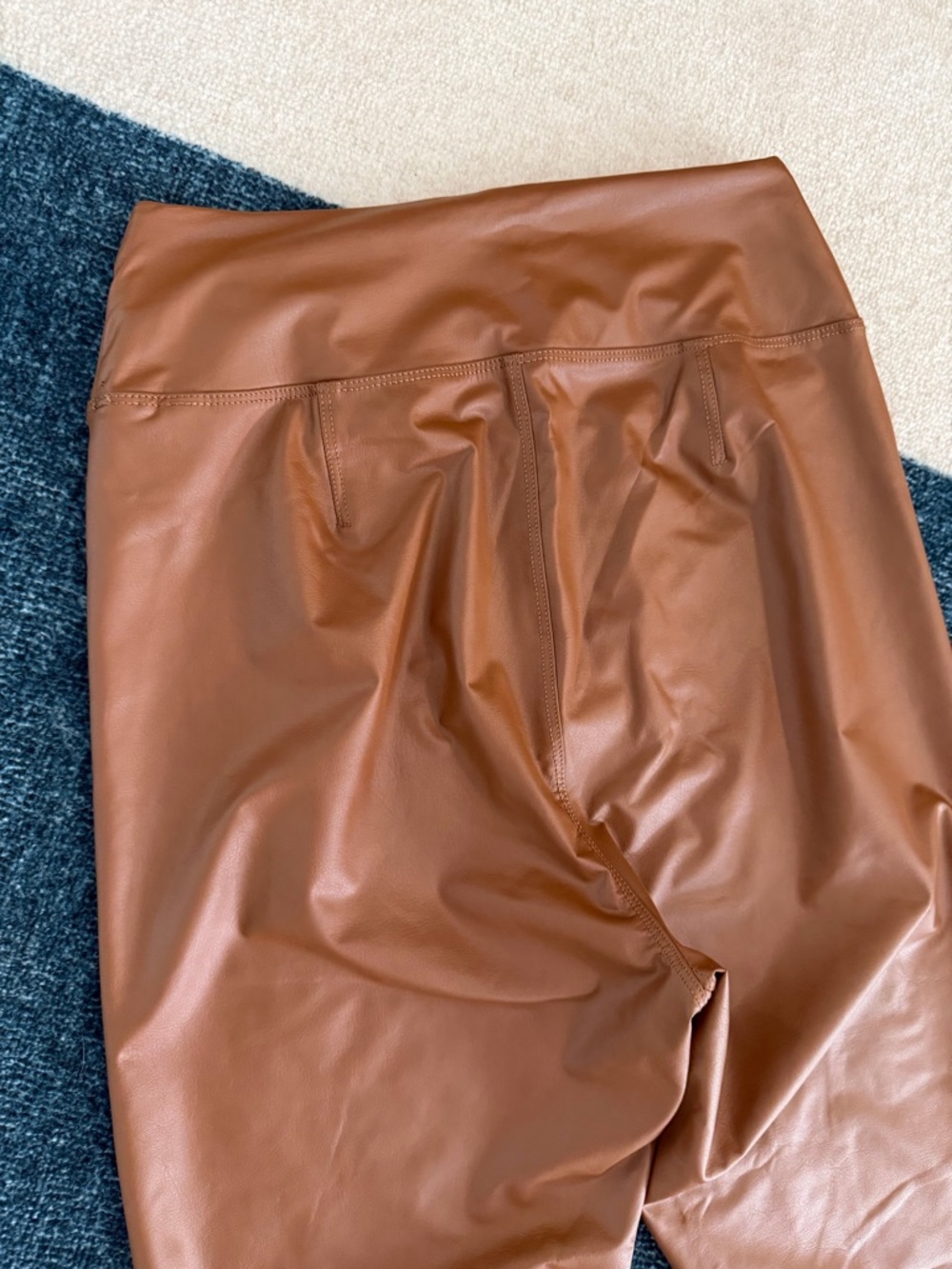 Aerie Offline High-Rise Faux Leather Leggings in Brown - Picture 6 of 11
